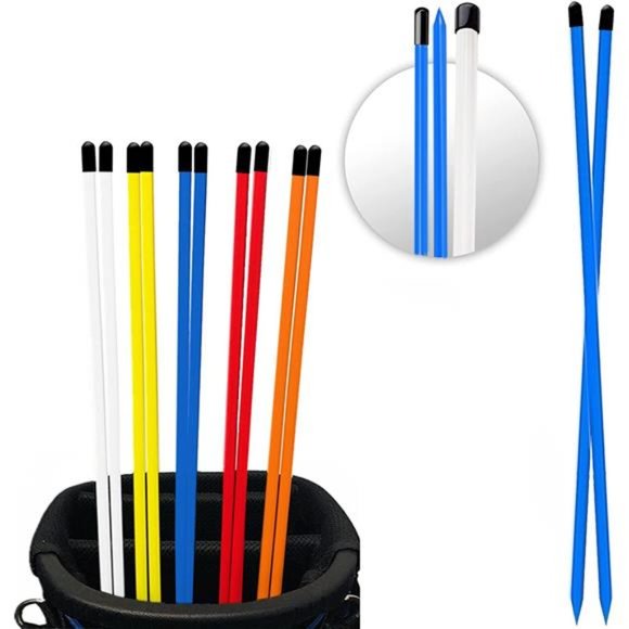 Golf Alignment Sticks 2, Practice Rods Swing Trainer Aid Tools 48 Inch Set of 2 - Picture 1 of 7
